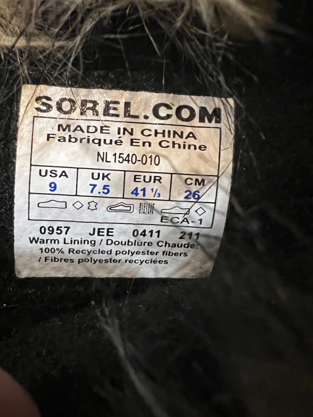 SOREL Joan of Arctic Waterproof Winter Snow Boots Black Women’s Size 9